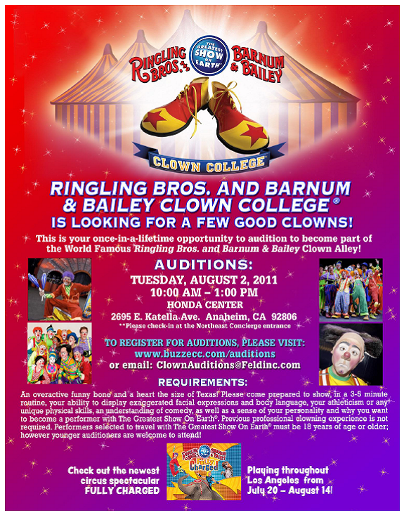 Ringling Clown Audition