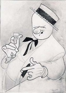 W.C. Fields drawing by Al Hirschfeld.