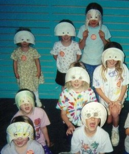 Children in masks- the beginning of commedia performers