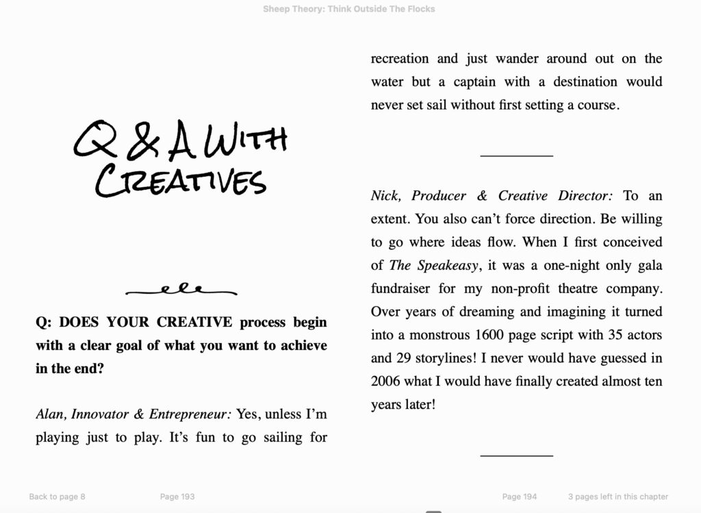 Questions and Answers With Creatives- Sheep Theory