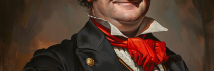 PT Barnum on a podcast