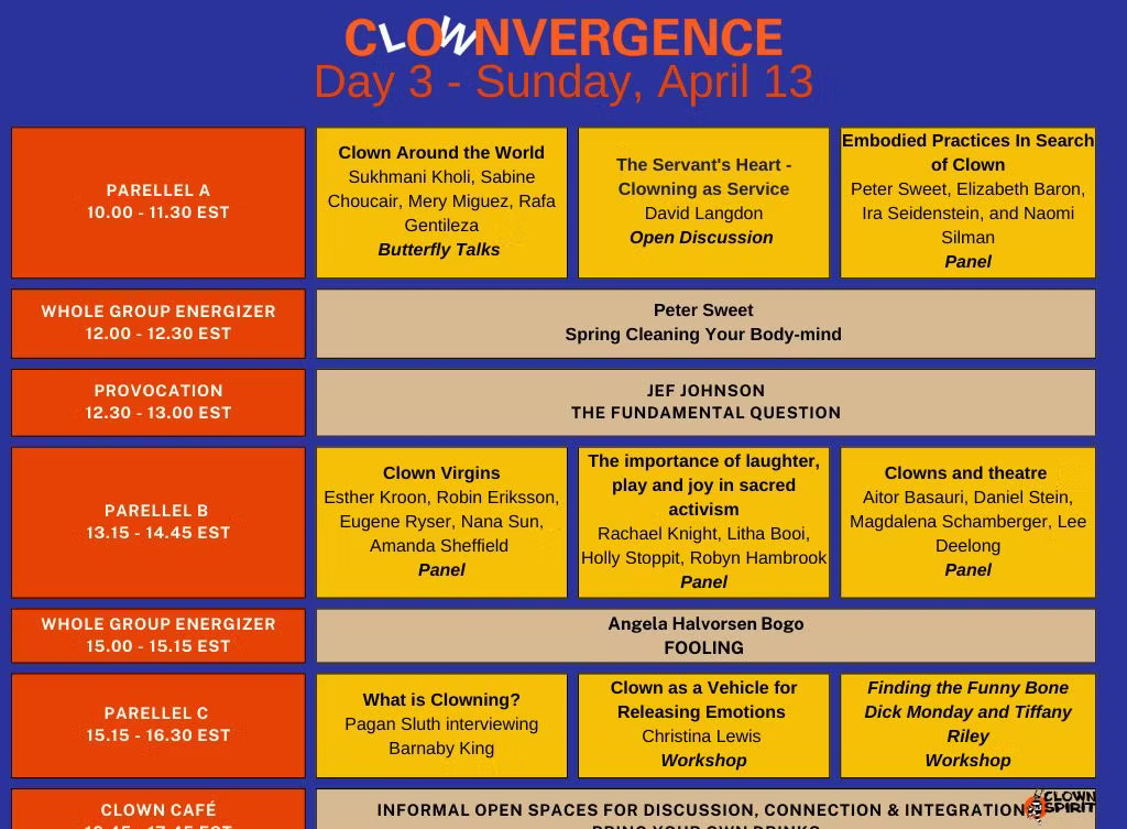 Clownvergence Schedule Day 3