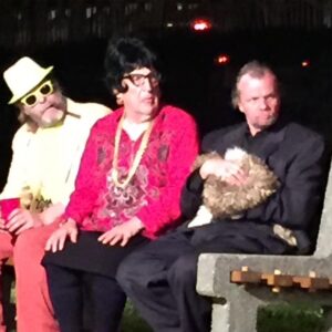 Bob Colonna in drag in an outdoor production that he directed of Taming Of The Shrew