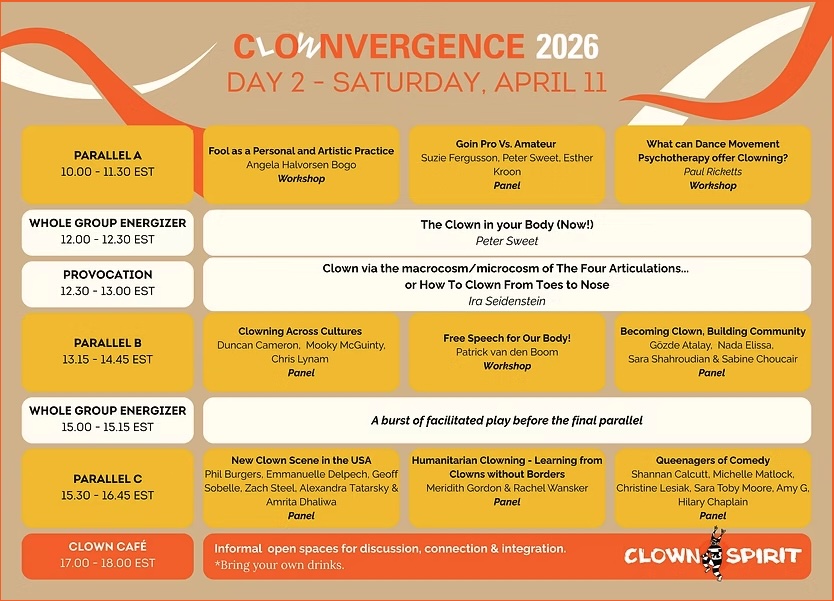 Clownvergence 2026- Day 2 schedule